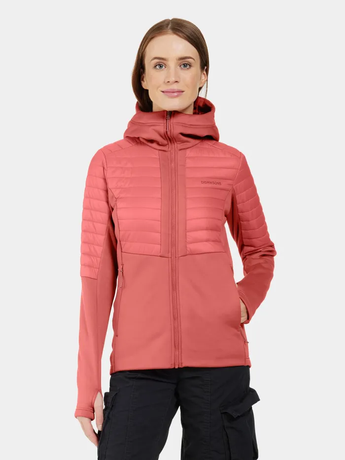 Women Annema FullZip Pink Blush Didriksons Outdoor Jackets
