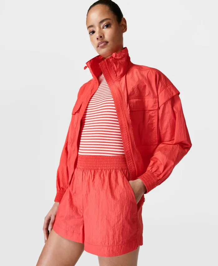 Women Anytime Pull On Short Tulip Red Sweaty Betty Shorts Skirts