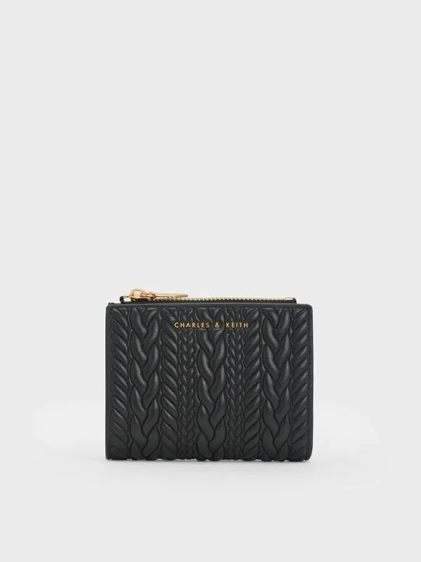 Women Apolline Textured TopZip Wallet 8211 Black CHARLES and KEITH Small Wallets Women Apolline Textured TopZip Wallet 8211 Black CHARLES and KEITH Small Wallets