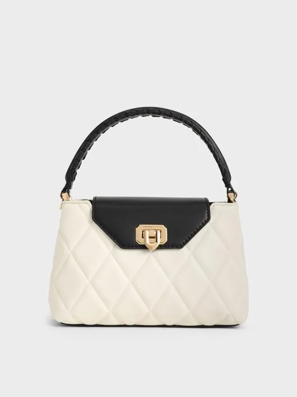 Women Arwen Quilted BraidedStrap Top Handle Bag 8211 Multi CHARLES and KEITH Top Handle Bags Women Arwen Quilted BraidedStrap Top Handle Bag 8211 Multi CHARLES and KEITH Top Handle Bags