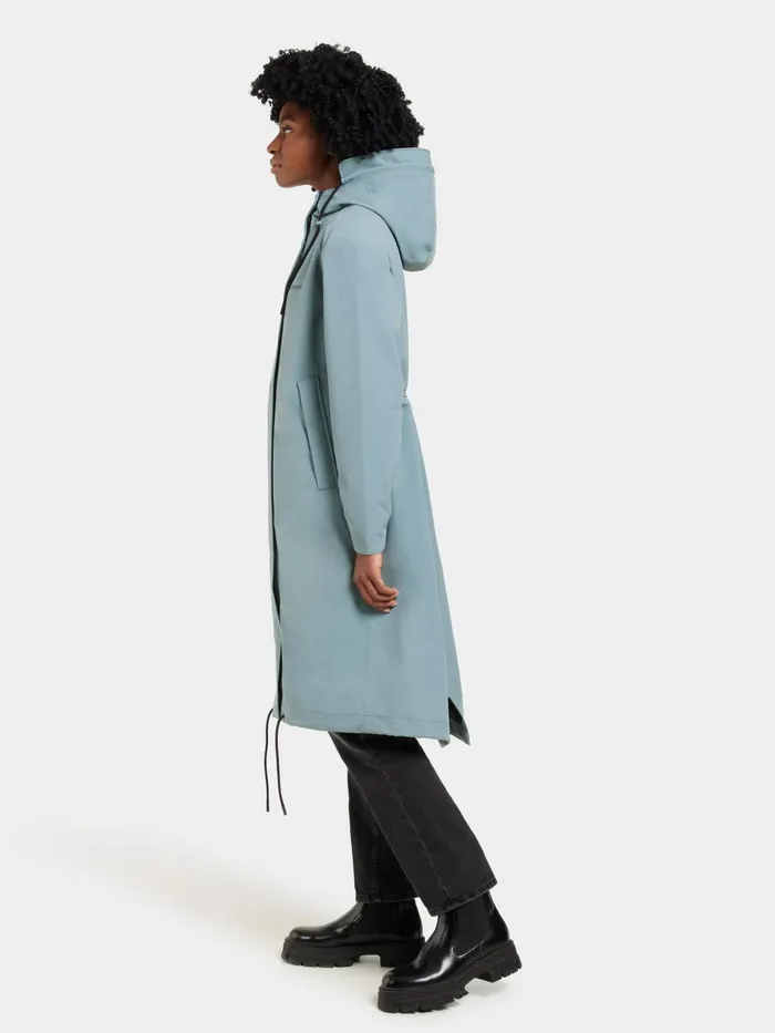 Women Astrid Parka Long Factory Blue Didriksons Spring Jackets