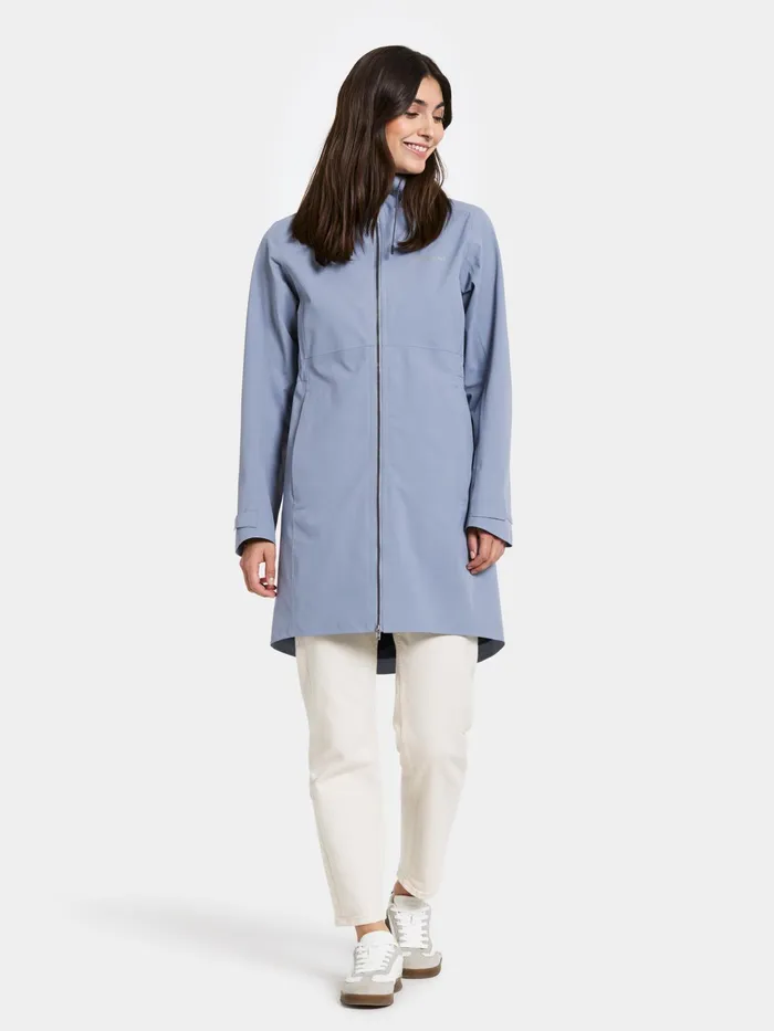 Women Bea Parka Glacial Blue Didriksons Spring Jackets