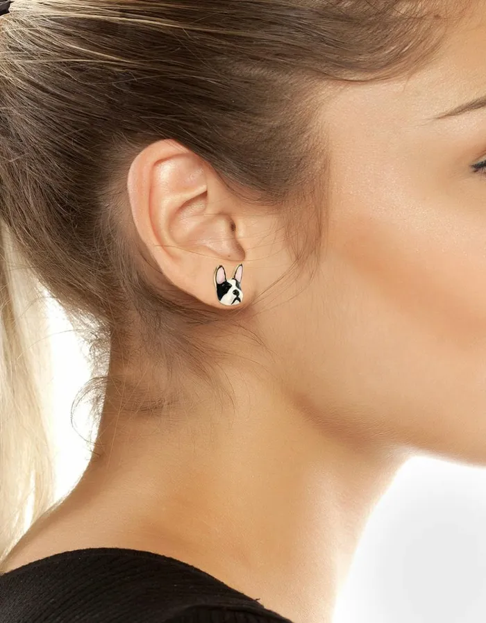 Women BETSEYS FRENCHIE STUDS BLACKWHITE Betsey Johnson Women BETSEYS FRENCHIE STUDS BLACKWHITE Betsey Johnson