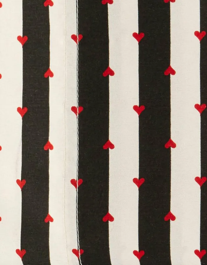 Women BETSEYS WONDERLAND STRIPE BLACK QUEEN SHEET SET MULTI Betsey Johnson