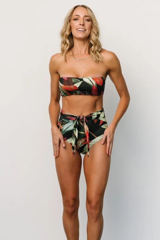 Women Bikini Baltic Born Milos High Waist Bikini Bottom Midnight Floral