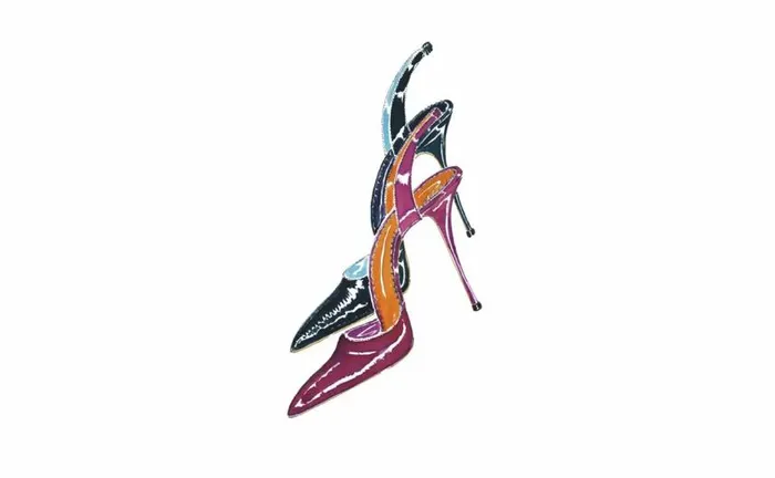 Women Black Calf Leather Slingback Pumps Manolo Blahnik Pumps