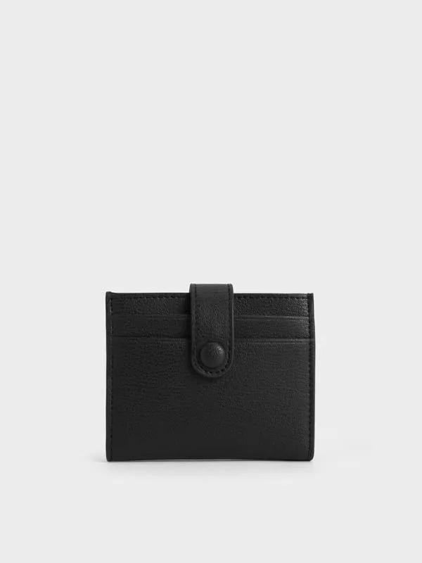 Women Bliss Snap Button Card Holder 8211 Noir CHARLES and KEITH Card Holders