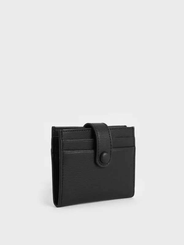 Women Bliss Snap Button Card Holder 8211 Noir CHARLES and KEITH Card Holders