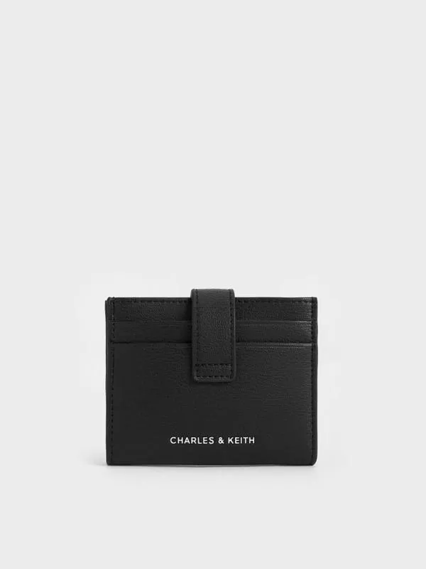 Women Bliss Snap Button Card Holder 8211 Noir CHARLES and KEITH Card Holders