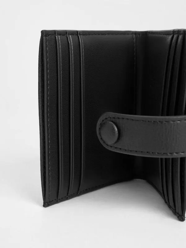 Women Bliss Snap Button Card Holder 8211 Noir CHARLES and KEITH Card Holders