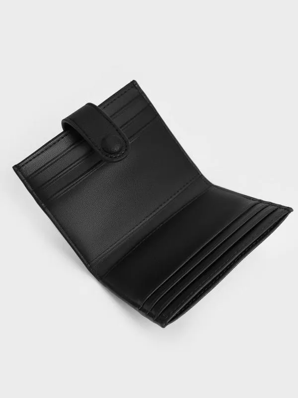 Women Bliss Snap Button Card Holder 8211 Noir CHARLES and KEITH Card Holders