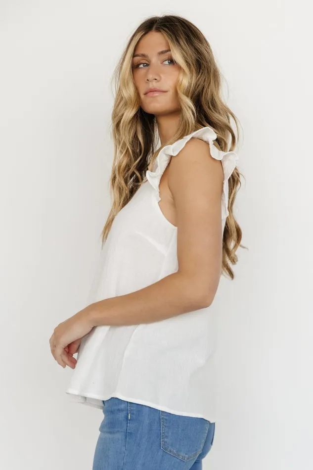 Women Blouses Shirts Baltic Born Arlowe Ruffle Top White Women Blouses Shirts Baltic Born Arlowe Ruffle Top White