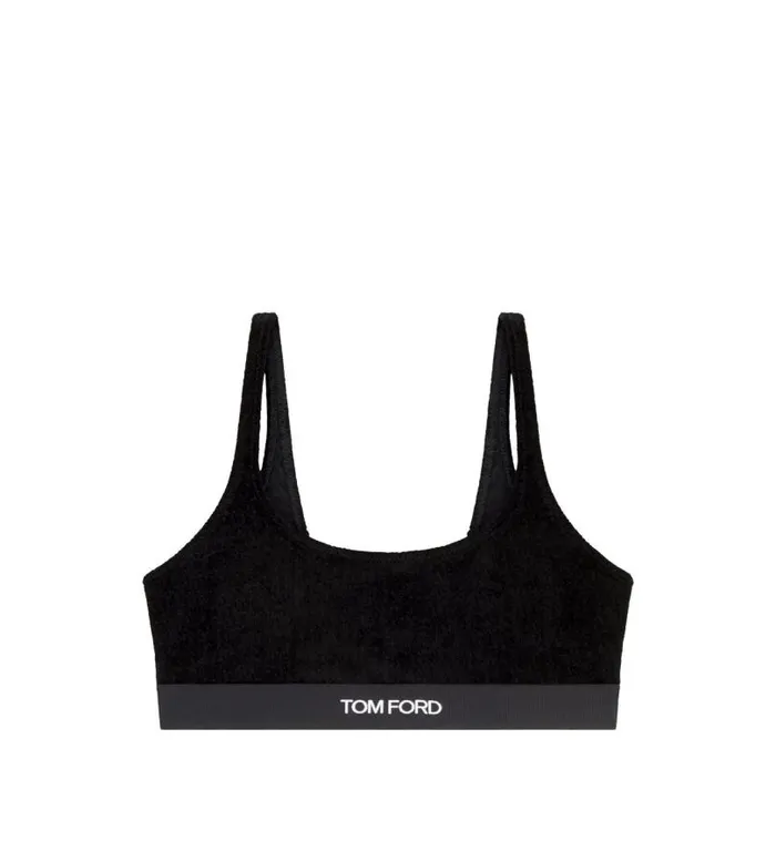 Women Bras Tom Ford Stretch Velvet Bralette Black