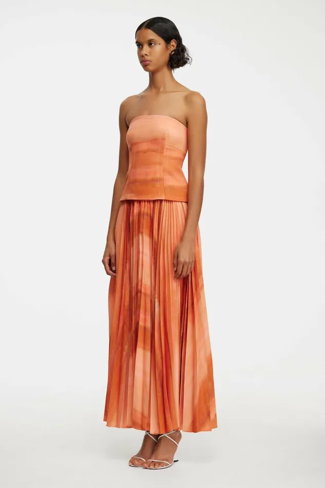 Women BRAYSWICK MIDI DRESS Melon Watercolour Acler Midi Dresses