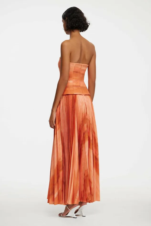 Women BRAYSWICK MIDI DRESS Melon Watercolour Acler Midi Dresses