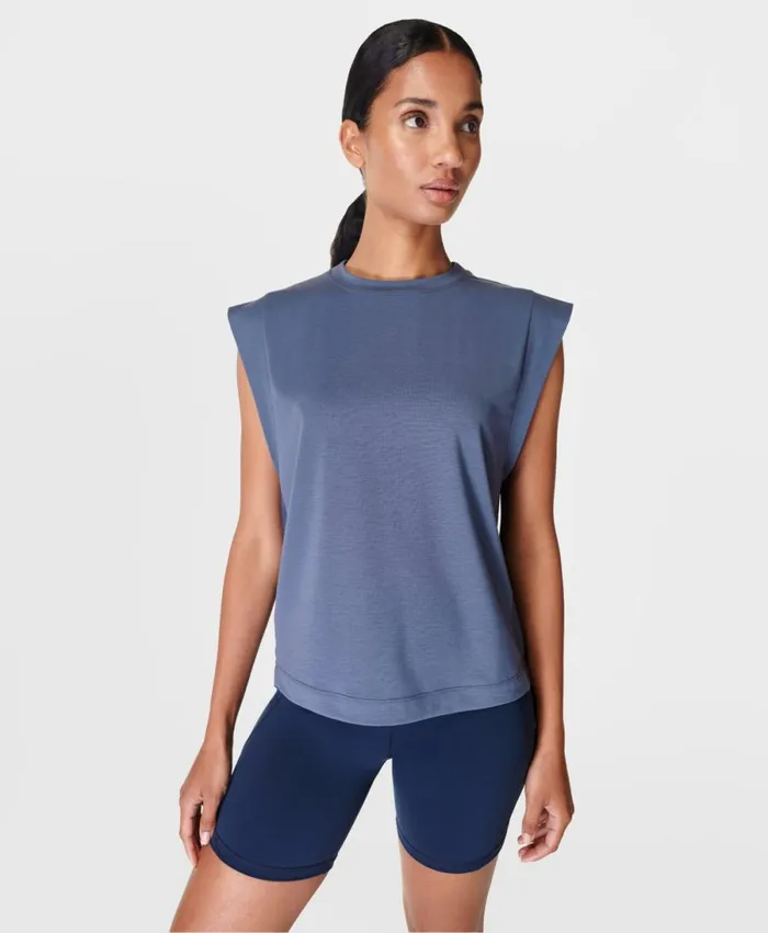 Women Breathe Easy Boxy Gym TShirt Endless Blue Sweaty Betty TShirts