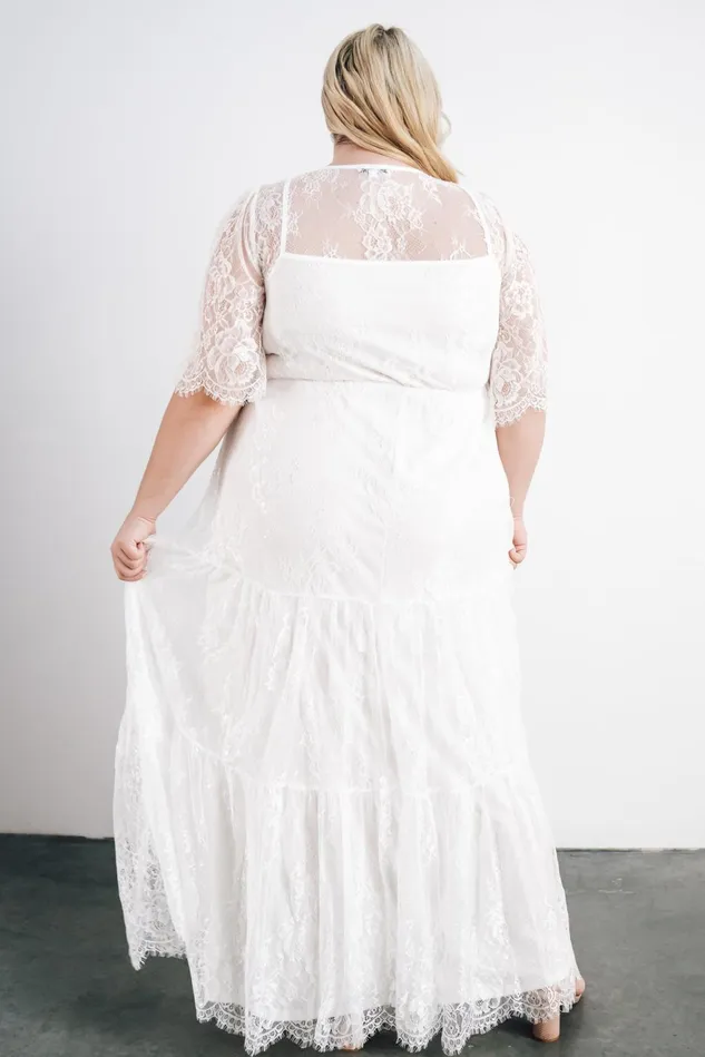 Women Bridal Baltic Born Wanderlust Lace Maxi Dress White