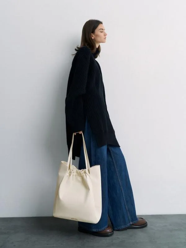 Women Brigette Ruched Tote Bag 8211 Cream CHARLES and KEITH Slouchy Bags