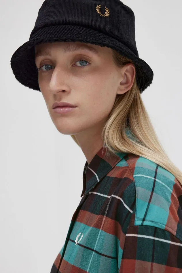 Women Brushed Tartan Shirt Dress Deep Mint Fred Perry Dresses