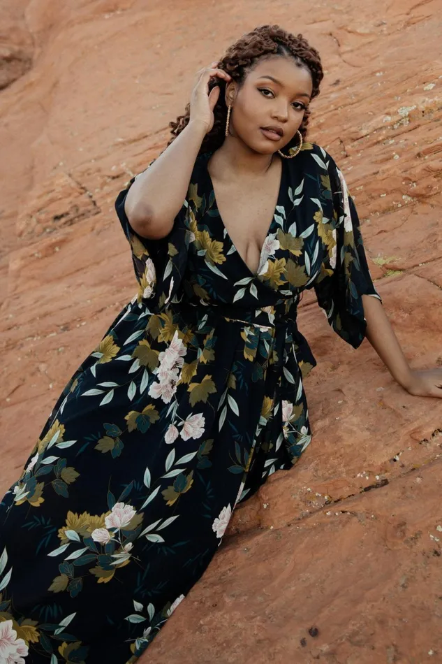 Women Bump Friendly Baltic Born Kia Kimono Maxi Dress Navy Floral Women Bump Friendly Baltic Born Kia Kimono Maxi Dress Navy Floral