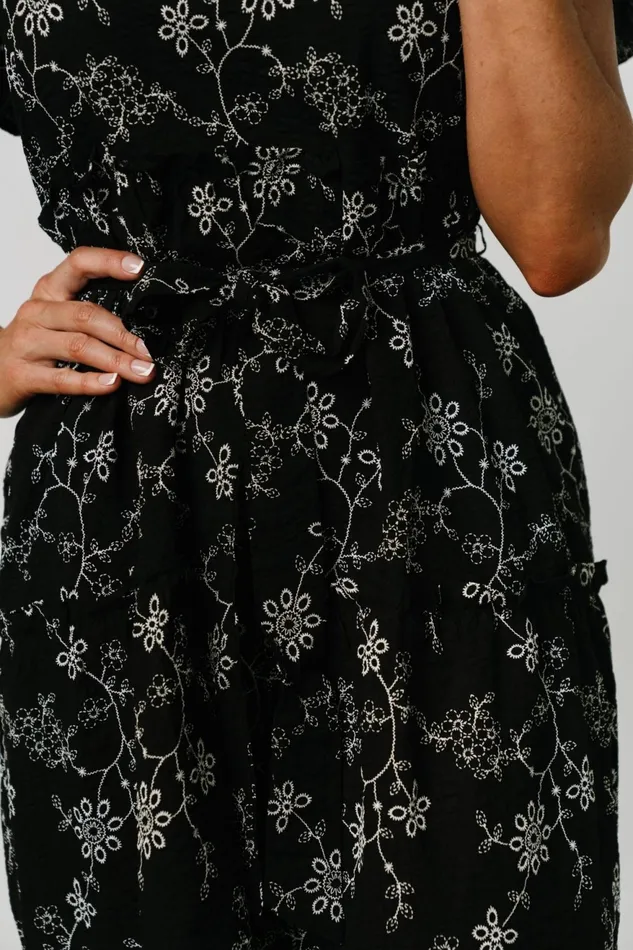 Women Bump Friendly Baltic Born Odeya Tiered Midi Dress Black White Women Bump Friendly Baltic Born Odeya Tiered Midi Dress Black White