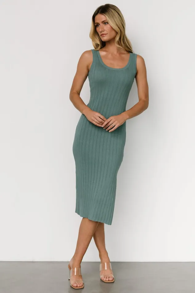 Women Bump Friendly Baltic Born Rue Ribbed Midi Dress Eucalyptus Women Bump Friendly Baltic Born Rue Ribbed Midi Dress Eucalyptus