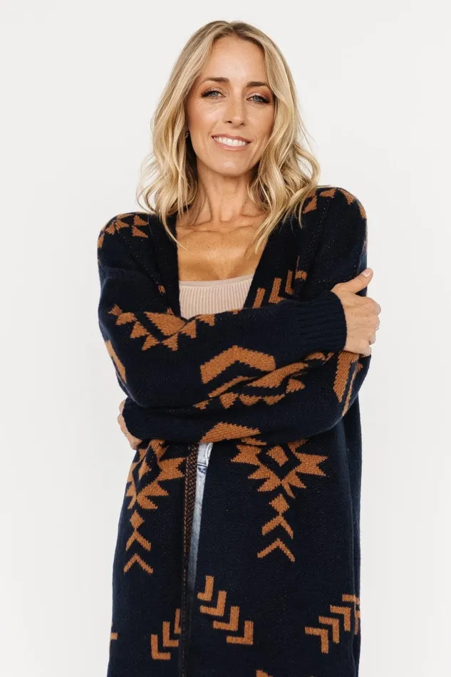 Women Cardigans Baltic Born Hays Oversized Cardigan Navy Camel Women Cardigans Baltic Born Hays Oversized Cardigan Navy Camel