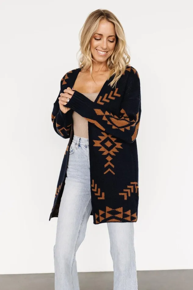 Women Cardigans Baltic Born Hays Oversized Cardigan Navy Camel Women Cardigans Baltic Born Hays Oversized Cardigan Navy Camel