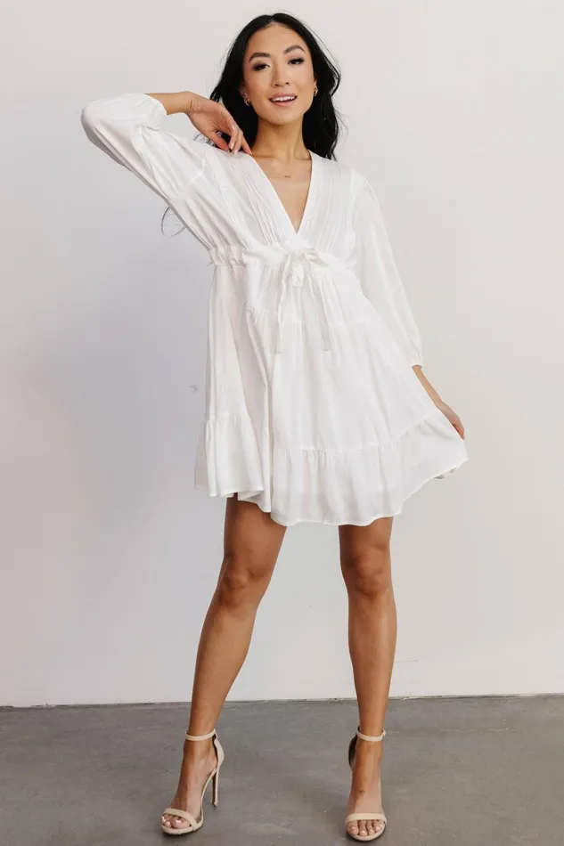 Women Cover Ups Baltic Born Amelia Boho Mini Dress Off White