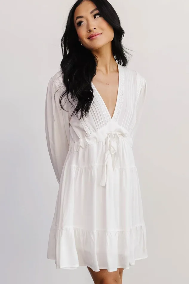 Women Cover Ups Baltic Born Amelia Boho Mini Dress Off White