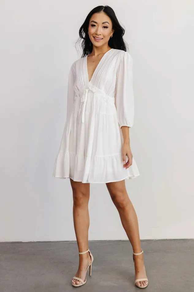 Women Cover Ups Baltic Born Amelia Boho Mini Dress Off White