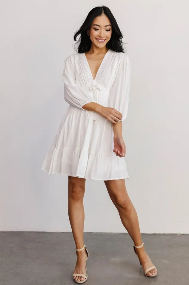 Women Cover Ups Baltic Born Amelia Boho Mini Dress Off White