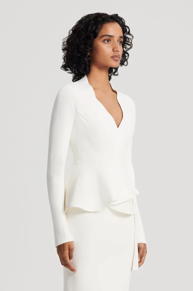 Women CREPE KNIT WRAP JACKET CREAM Jackets Scanlan Theodore Women CREPE KNIT WRAP JACKET CREAM Jackets Scanlan Theodore