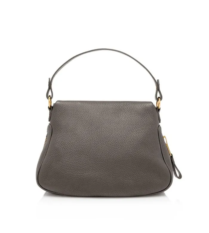 Women Cross Body Bags Tom Ford Grain Leather Jennifer Medium Double Strap Bag Graphite