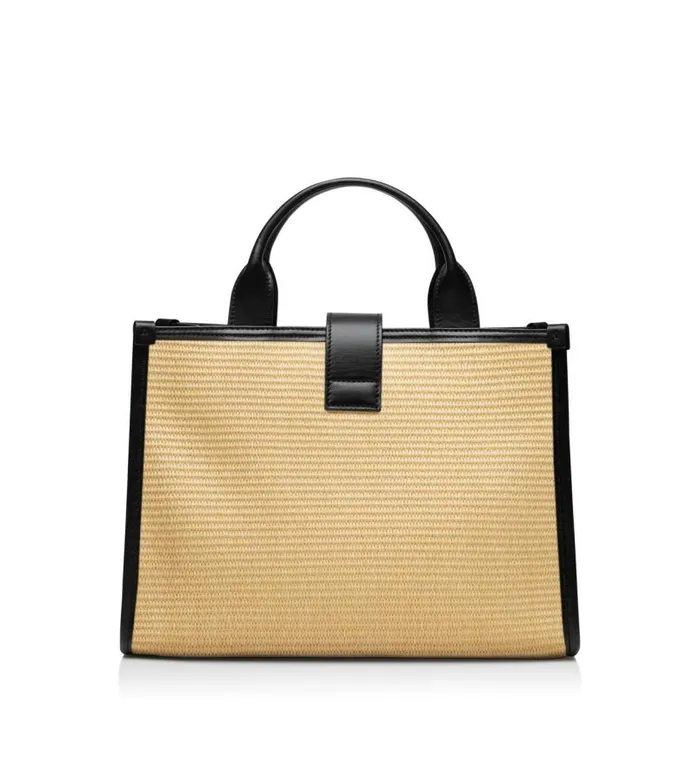Women Cross Body Bags Tom Ford Raffia Tara Medium Top Handle Natural Black Women Cross Body Bags Tom Ford Raffia Tara Medium Top Handle Natural Black