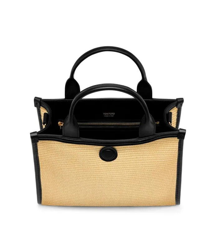 Women Cross Body Bags Tom Ford Raffia Tara Medium Top Handle Natural Black Women Cross Body Bags Tom Ford Raffia Tara Medium Top Handle Natural Black