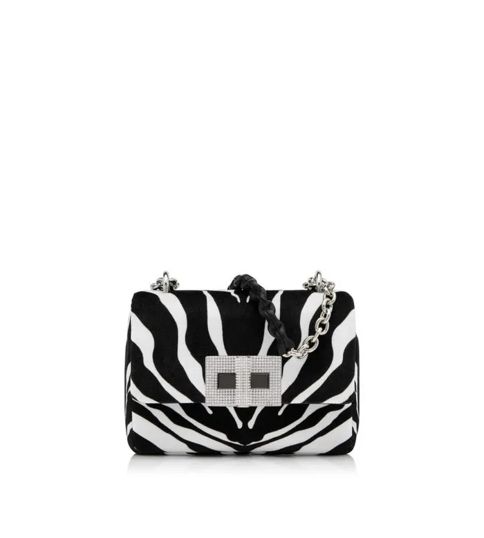 Women Cross Body Bags Tom Ford Zebra Print Velvet Soft Natalia Small Shoulder Bag Blackwhite Black Women Cross Body Bags Tom Ford Zebra Print Velvet Soft Natalia Small Shoulder Bag Blackwhite Black