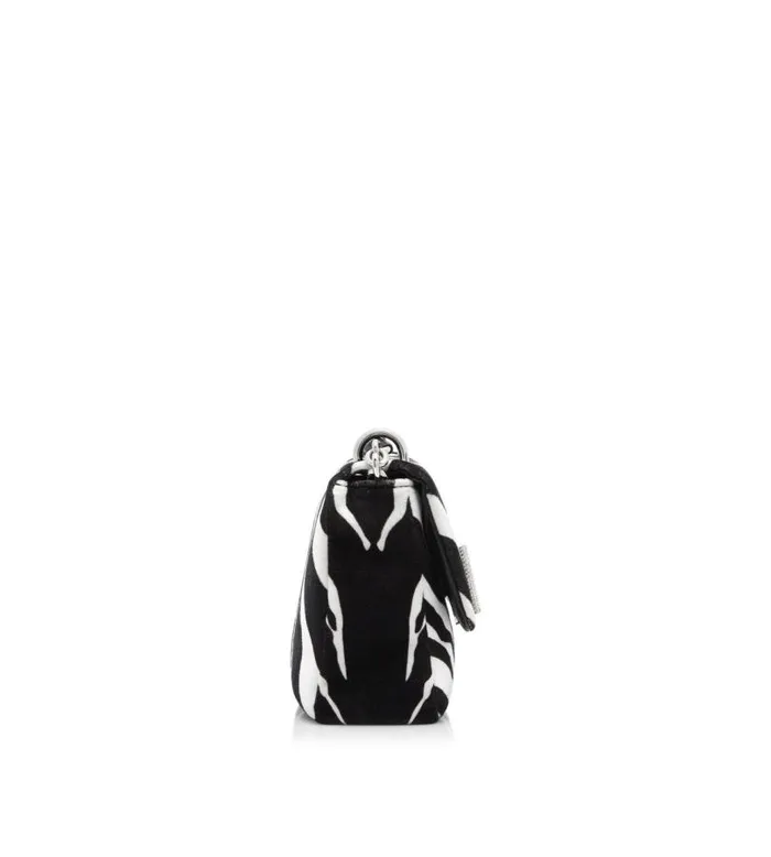 Women Cross Body Bags Tom Ford Zebra Print Velvet Soft Natalia Small Shoulder Bag Blackwhite Black Women Cross Body Bags Tom Ford Zebra Print Velvet Soft Natalia Small Shoulder Bag Blackwhite Black