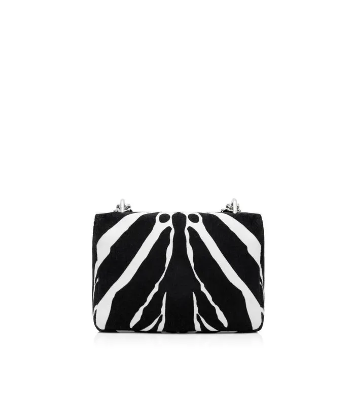 Women Cross Body Bags Tom Ford Zebra Print Velvet Soft Natalia Small Shoulder Bag Blackwhite Black Women Cross Body Bags Tom Ford Zebra Print Velvet Soft Natalia Small Shoulder Bag Blackwhite Black
