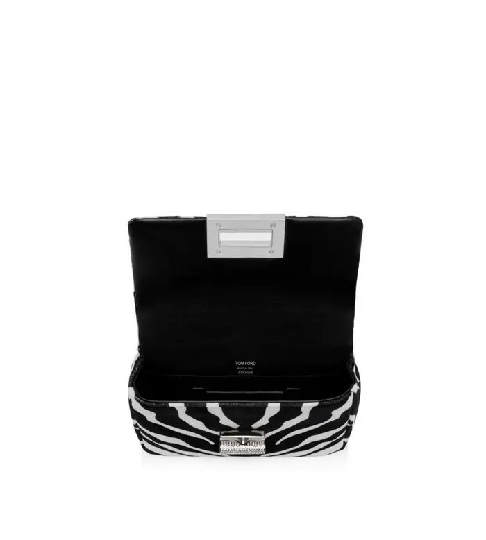 Women Cross Body Bags Tom Ford Zebra Print Velvet Soft Natalia Small Shoulder Bag Blackwhite Black Women Cross Body Bags Tom Ford Zebra Print Velvet Soft Natalia Small Shoulder Bag Blackwhite Black