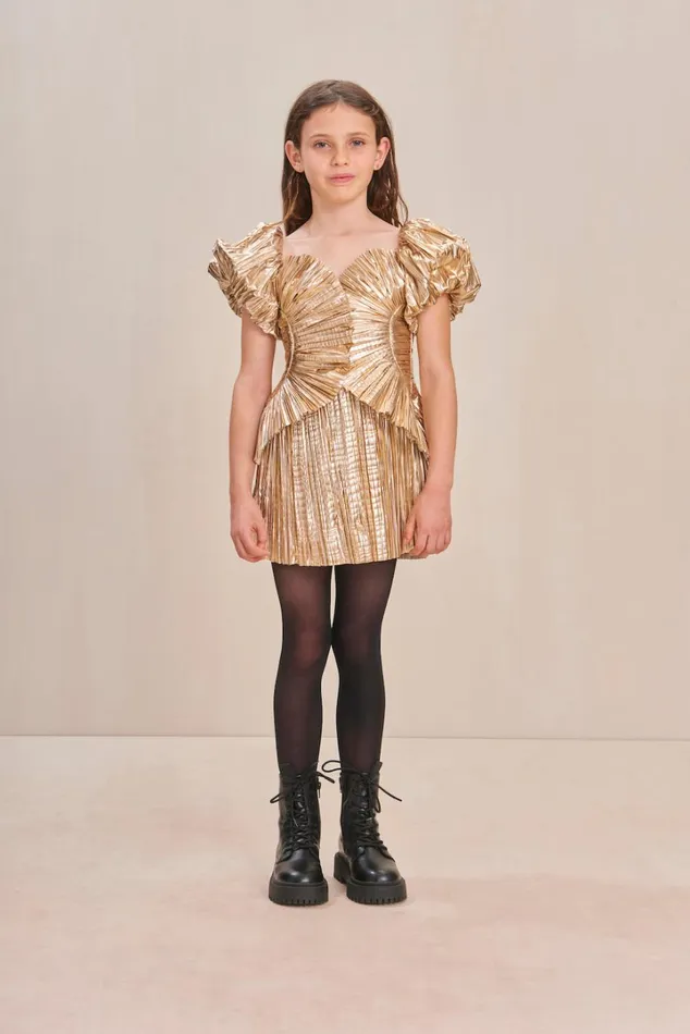 Women Cult Gaia Dresses KIDS CHARLIQUE DRESS 8211 GOLD Women Cult Gaia Dresses KIDS CHARLIQUE DRESS 8211 GOLD
