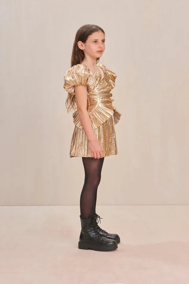 Women Cult Gaia Dresses KIDS CHARLIQUE DRESS 8211 GOLD Women Cult Gaia Dresses KIDS CHARLIQUE DRESS 8211 GOLD