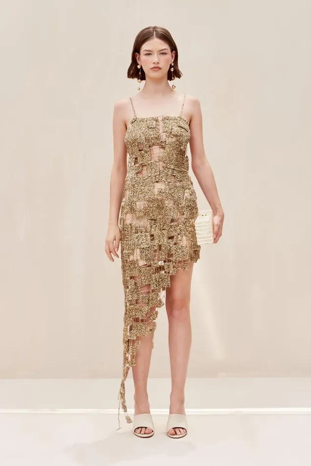 Women Cult Gaia Dresses LYANA GOWN 8211 CHAMPAGNE