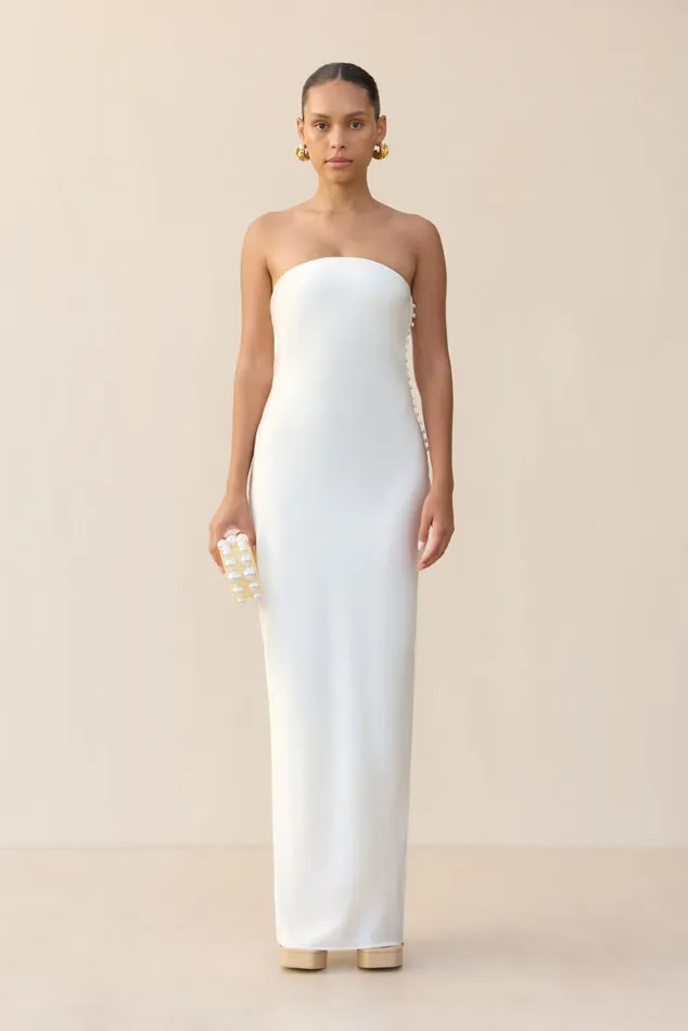 Women Cult Gaia Dresses PERLA GOWN 8211 OFF WHITE