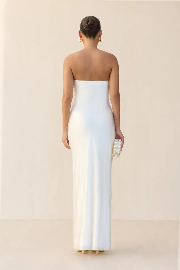Women Cult Gaia Dresses PERLA GOWN 8211 OFF WHITE Women Cult Gaia Dresses PERLA GOWN 8211 OFF WHITE