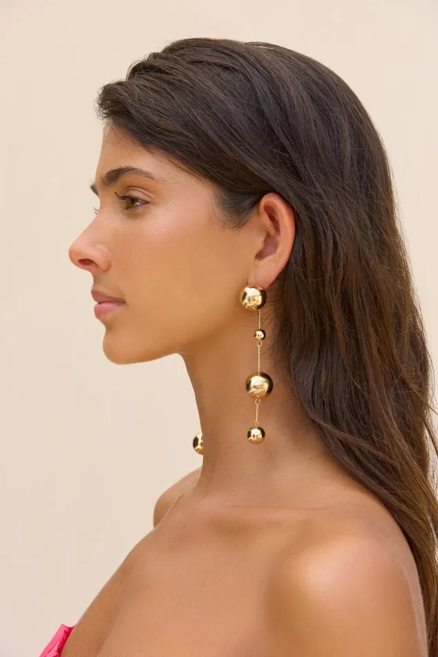 Women Cult Gaia Jewelry ADRIENNE EARRING 8211 SHINY BRASS