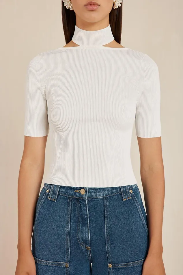Women Cult Gaia Knits BRIANNA KNIT TOP 8211 OFF WHITE