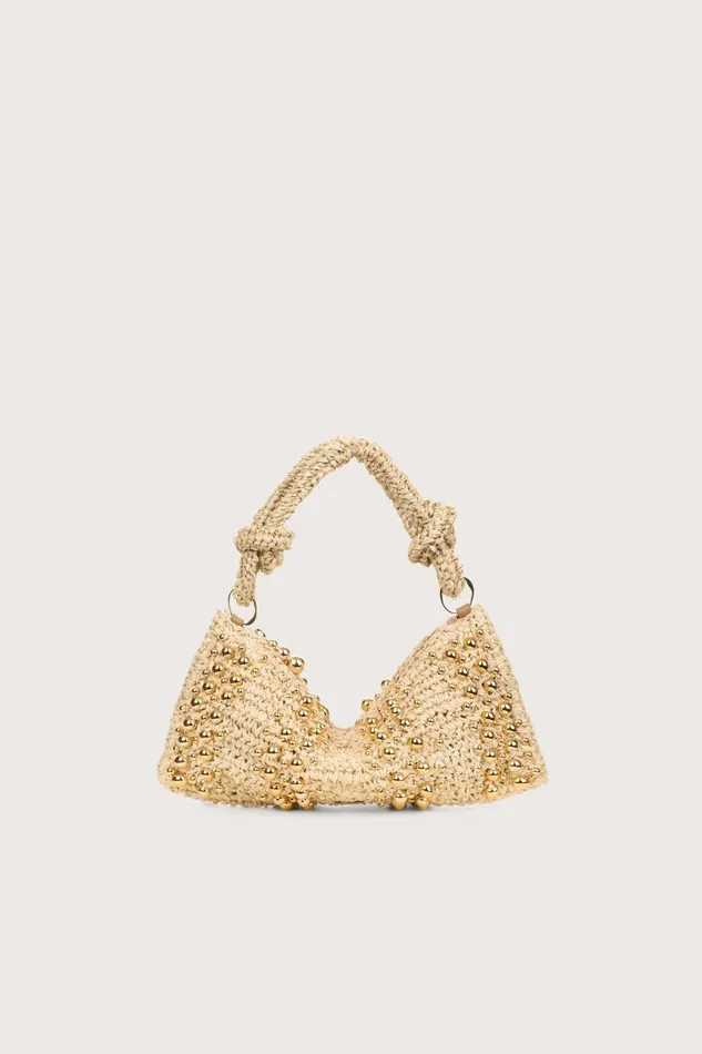Women Cult Gaia Mini Bags HERA NANO SHOULDER BAG 8211 NATURAL RAFFIA