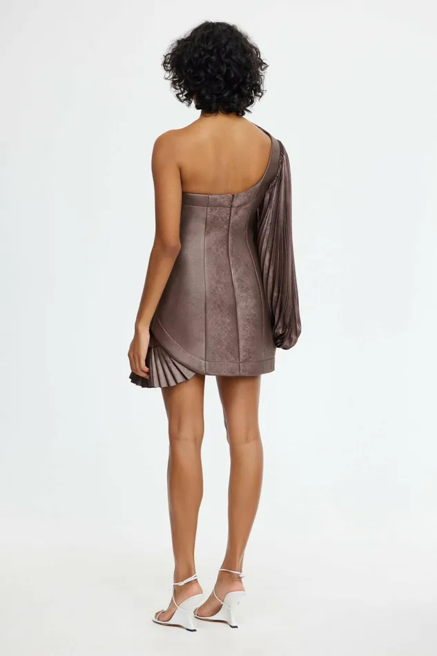 Women DARTMOOR MINI DRESS Coffee Metallic Acler Mini Dresses