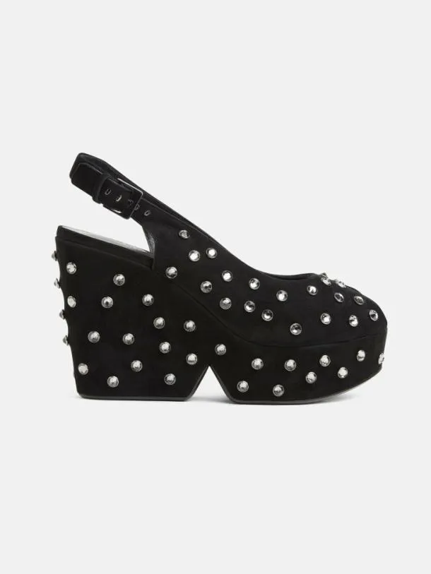 Women DAVINA Suede Black Clergerie Wedges